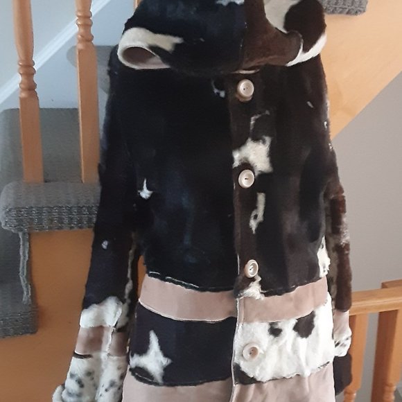 Vintage Cowhide Coat- Women's Size M - Picture 10 of 14